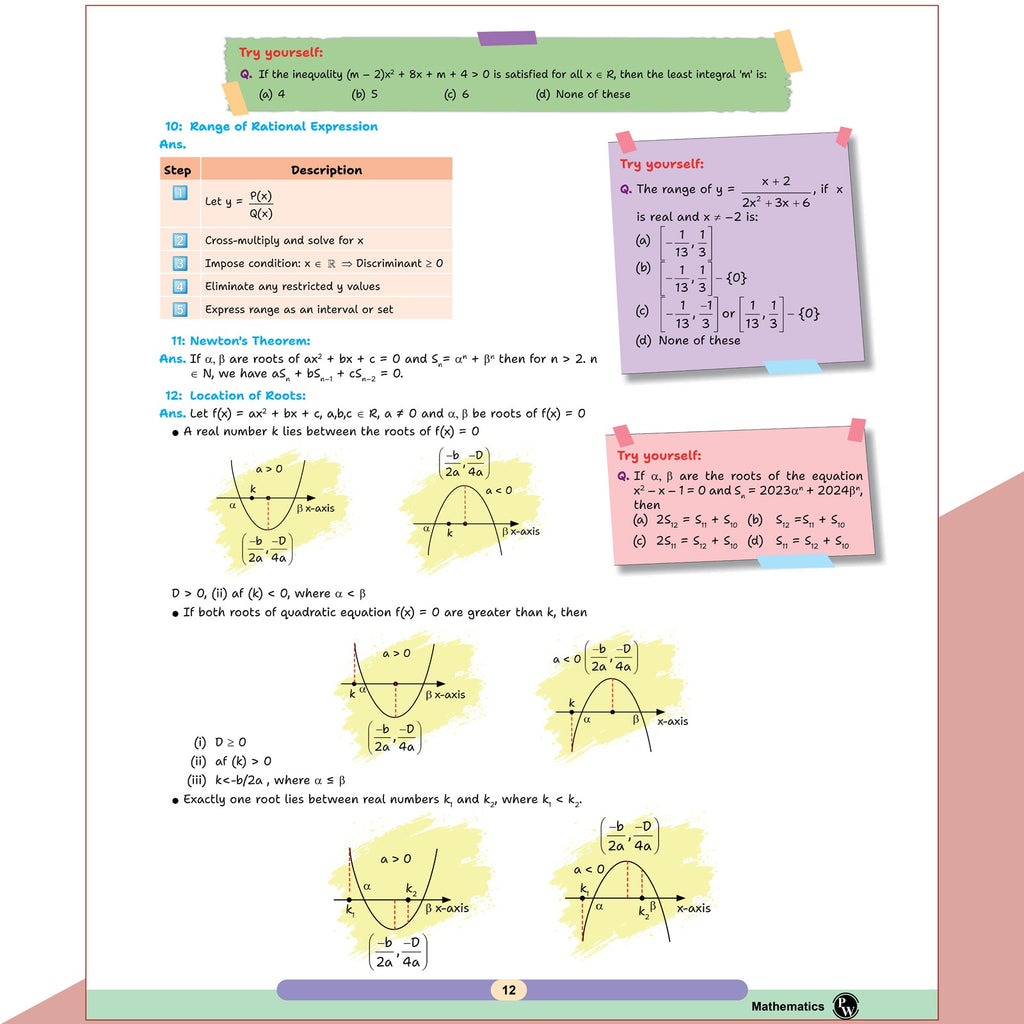 PW Maths Handbook For 2026-27 Exams | Highly Useful For JEE, CBSE Class 11-12 & Other Competitive Exams | Quick Revision Book | Important NCERT Lines