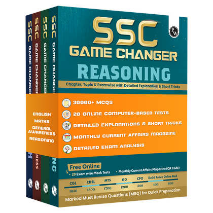 SSC Game Changer General Awareness, Maths, English & Reasoning Combo Set of 4 Books For 2026 Exams | Chapter, Topic & Exam-wise PYQs | For CGL, CHSL, MTS, CPO, GD, Delhi Police, Steno