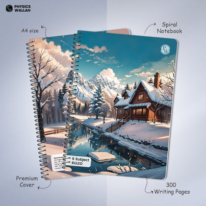 6 Subject Spiral Notebook | Set of 3 | 300 Pages | Ruled | PW Seasons