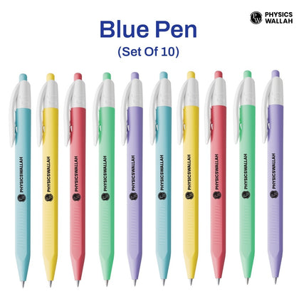 Multicolour Design clicker ball blue pen (Set of 10)