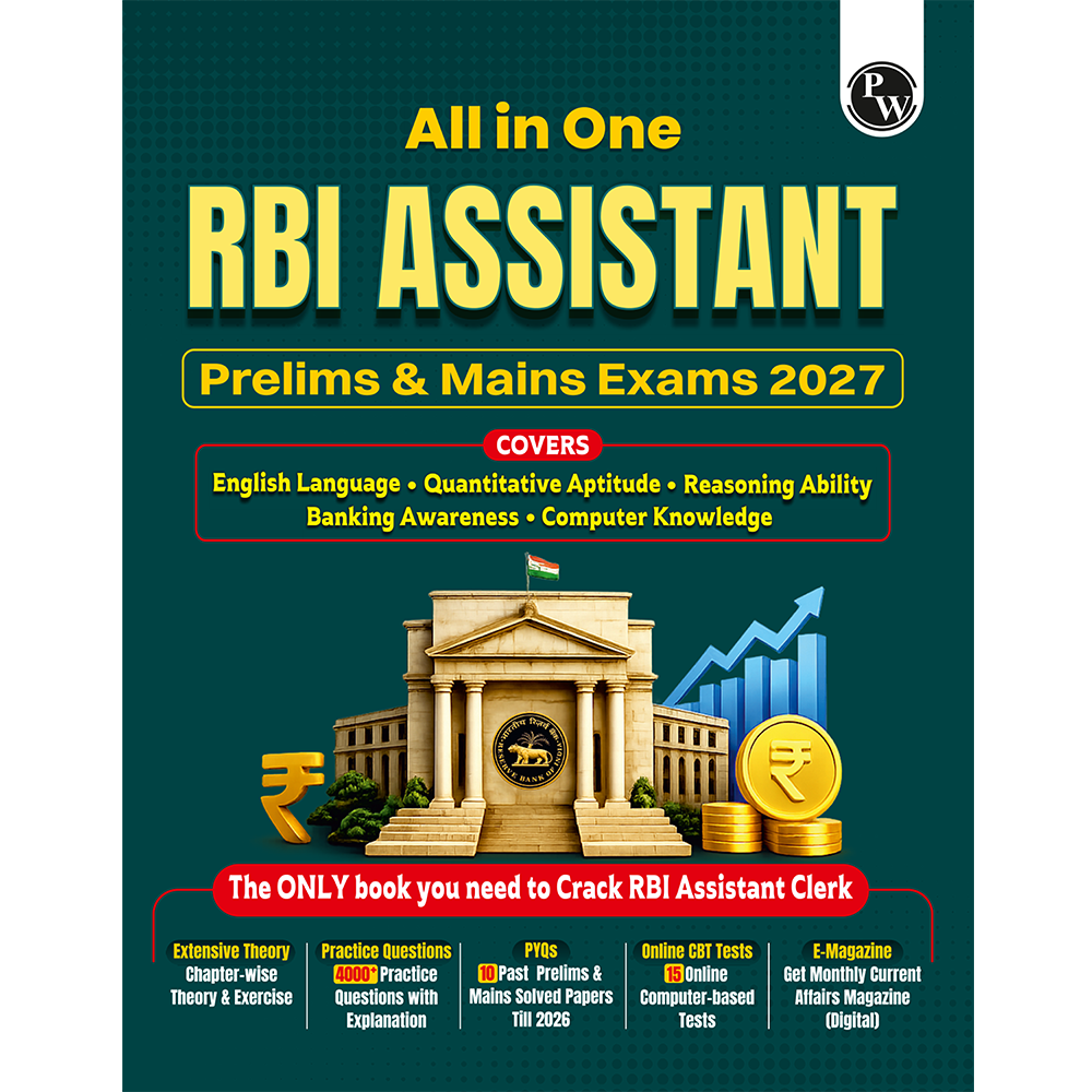 All In One RBI Assistant Prelims & Mains Exams 2027 | Chapterwise Theory & Exercise with 10 Past Year Papers (2026 – 2016) | 4000+ Practice Questions | 15 Online Mock Tests