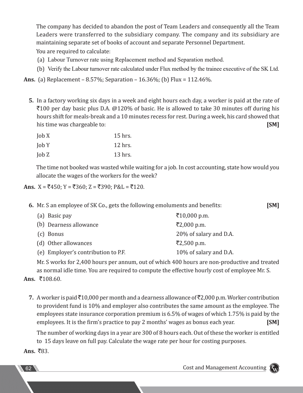 CA Intermediate Group 2 Cost and Management Accounting 3rd Edition Including Previous Years Questions & Solutions | RTP & MTP | Latest Syllabus | Applicable for November 2024 Exam Onwards