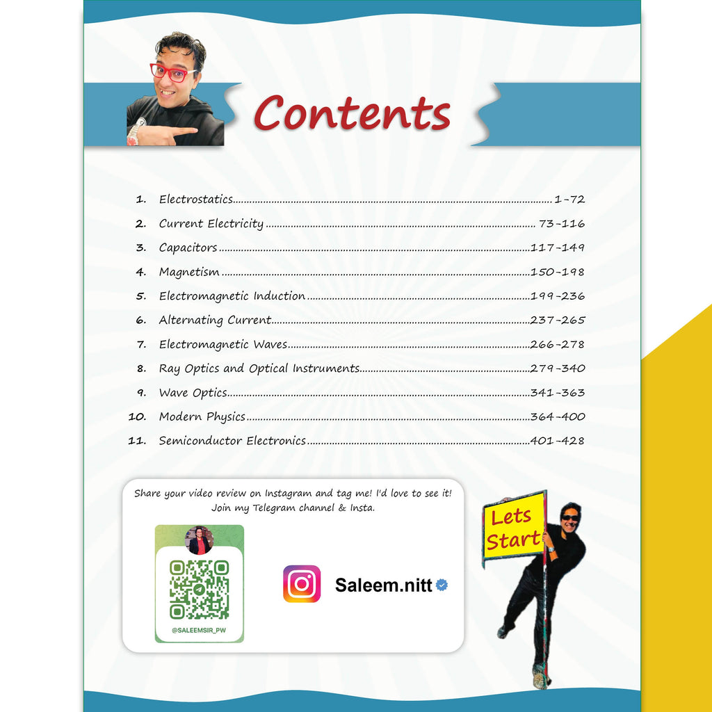SKC Physics Crush Class 12 Handwritten Format Notes (Second Edition) By Saleem Sir For JEE and NEET Exams | English Medium From Basic to JEE Advanced via JEE/NEET