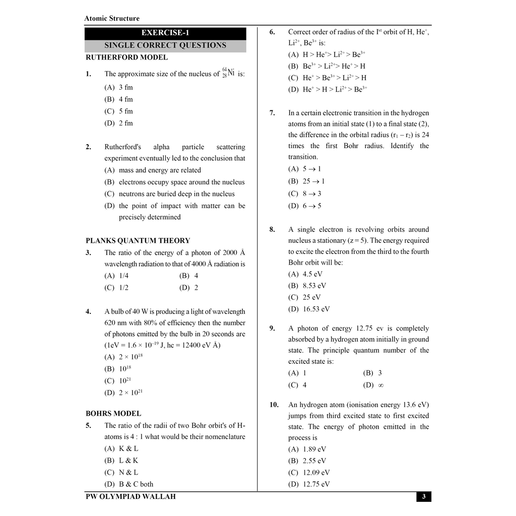 Olympiad Wallah NSEC Class 11 Advanced Chemistry (Part 1 & 2) For JEE & Olympiad 2026 | Detailed Explanations | Problems For Analytical Skills | Ideal For NSEC & Olympiad, INChO & IChO