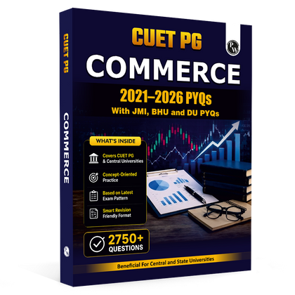 PW CUET PG Commerce PYQ 6 Years and Concept Theory Book (2026-2021) | Ideal for JMI, BHU, DU, & Other Central & Universities