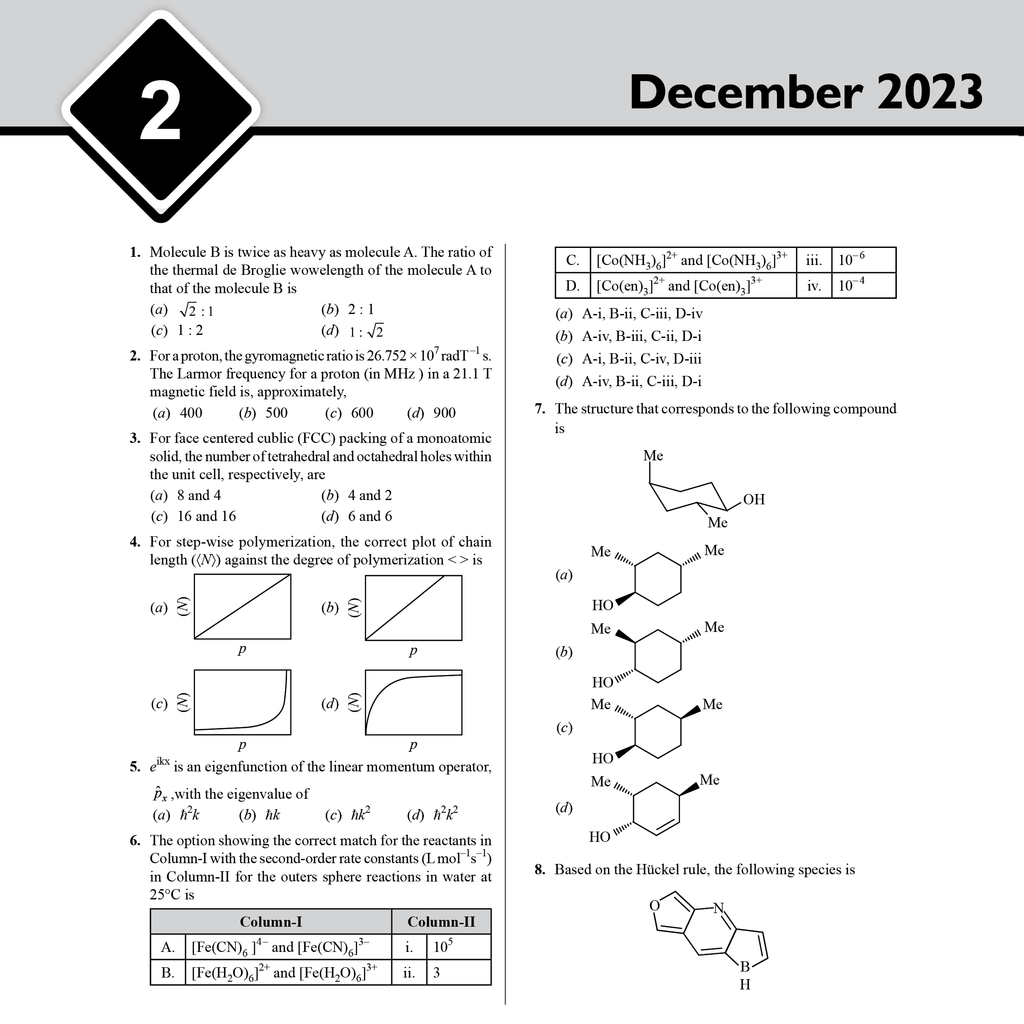 CSIR - NET Recap Chemical Sciences Chapterwise and Yearwise Previous Years Solved Papers (PYQ) Latest 2015 June 24 Exam Questions Covered l GATE, TIFR, BARC and IIT JAM Exams