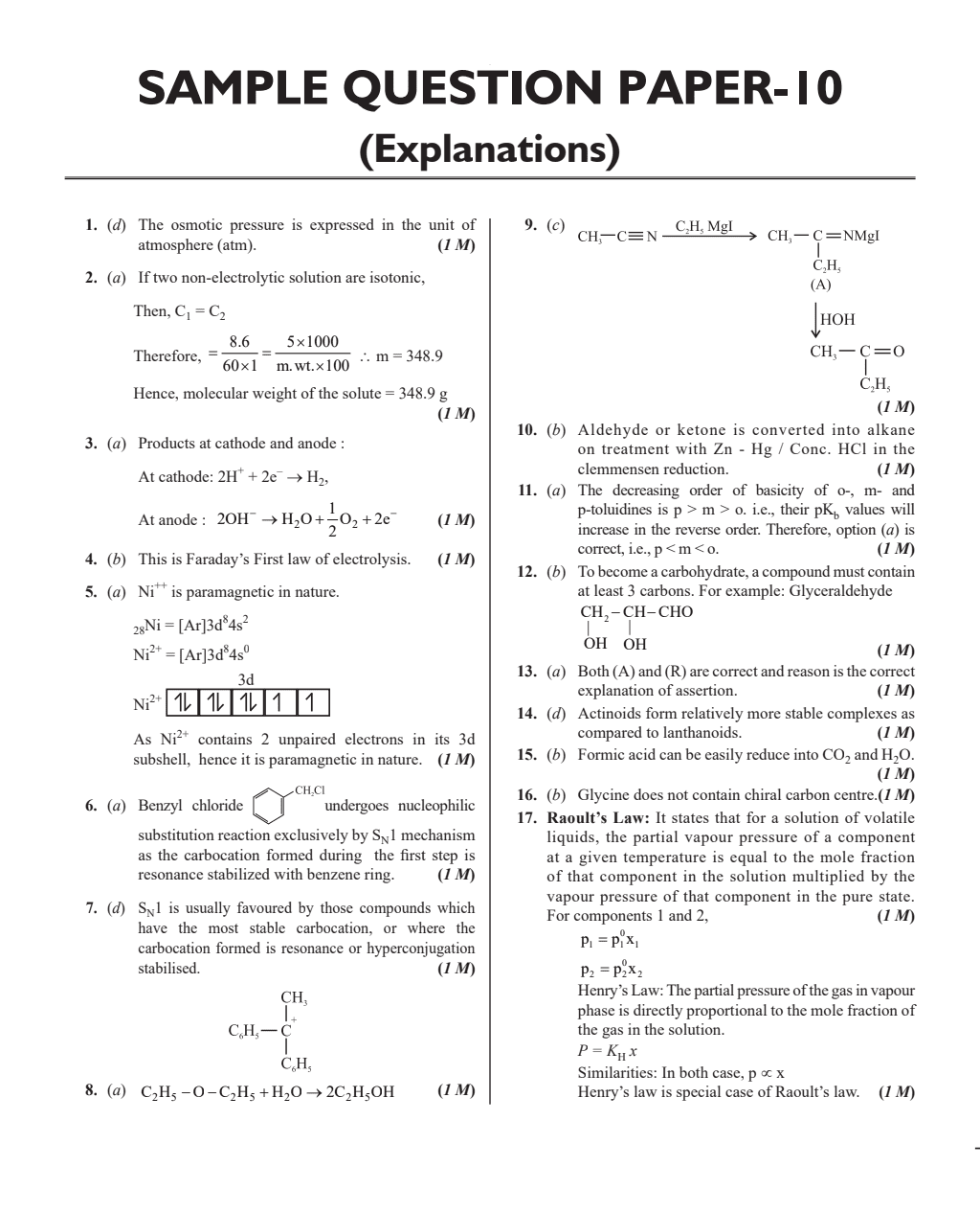CBSE 15 Sample Question Papers Class 12 Physics, Chemistry, Biology for 2024 Exam (Mock Test Paper) Adhering to Competency - Based Learning | Embedded Videos and Cheat Sheet for Revision | PYQ 2023 Solved Paper
