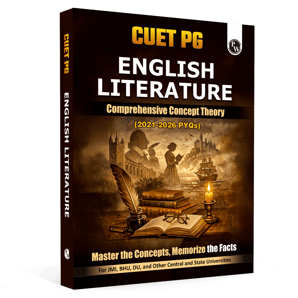 PW CUET PG English Literature PYQ 6 Years and  Concept Theory Book (2026-2021) | Ideal for JMI, BHU, DU, & Other Central & Universities