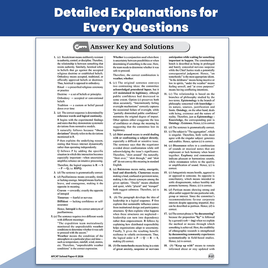 AFCAT 33 Previous Years’ Solved Papers (2011 to Aug 2026) For Exam 2027 | Chapterwise & Topicwise 3300 PYQs For Flying, Technical & Ground Duty (Non-Technical) Branches with 3 Online CBT Tests