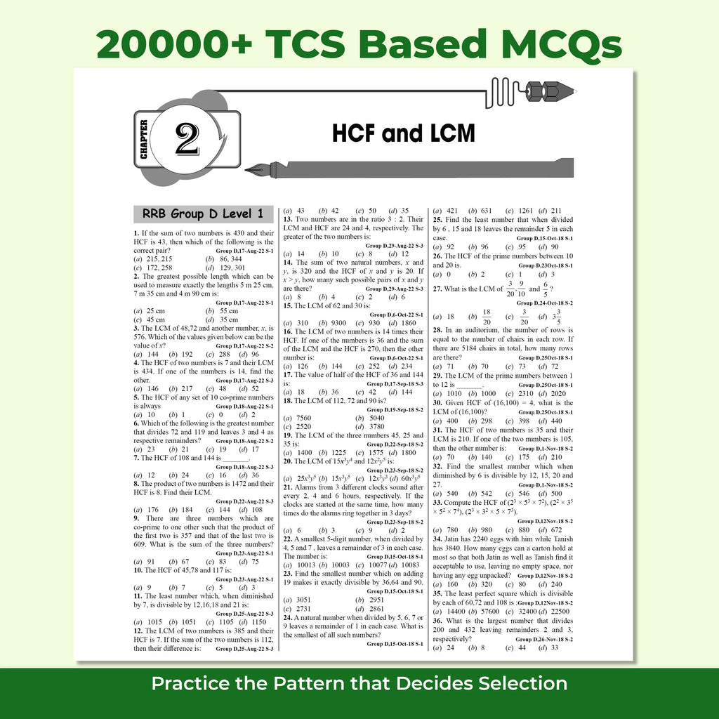 Railway Game Changer Maths, General Awareness, Reasoning PYQ Combo Set of 3 Books For 2026 Exams | 20000+ TCS MCQ | Chapter, Topic & Exam-wise Past Year Questions