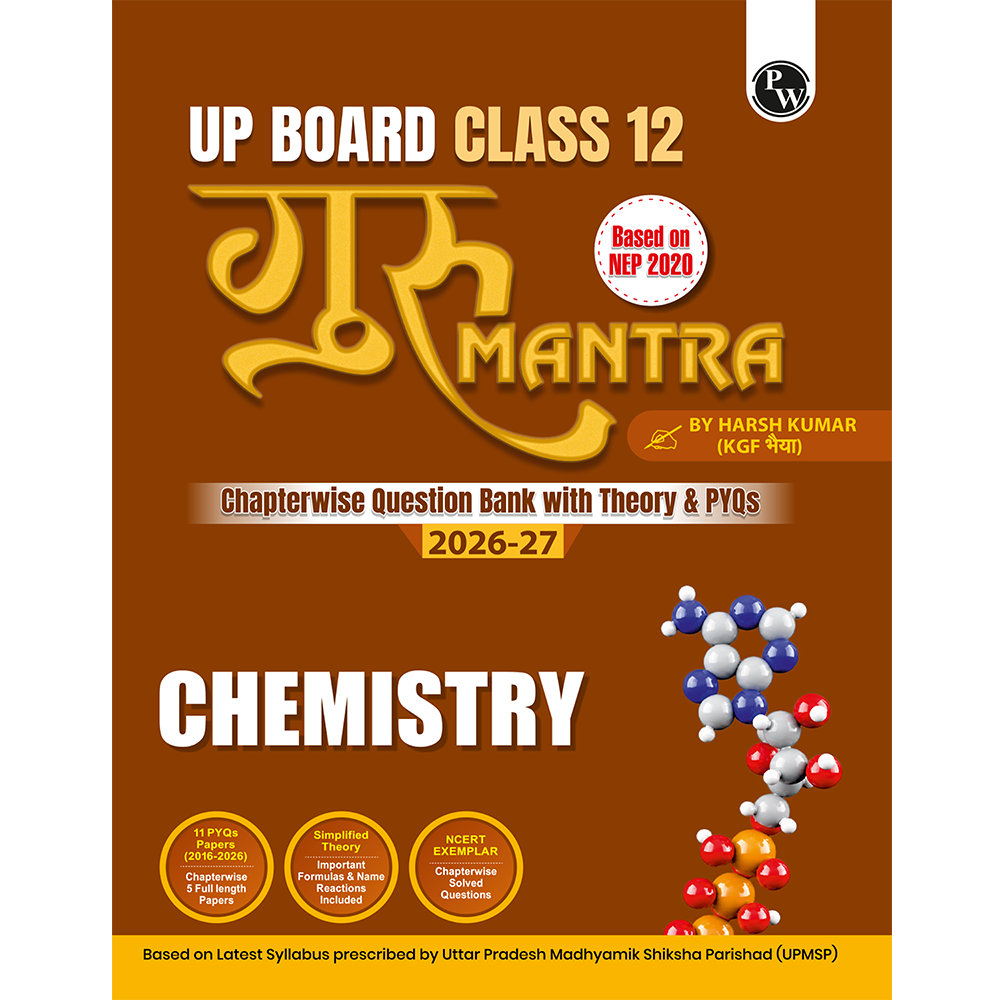 UP Board Class 12 Question Bank Chemistry Guru Mantra By Harsh Kumar (KGF Bhaiya) For 2026-27 Exam | NEP 2020 | Chapter-wise Theory with Previous Year Questions, NCERT Exemplar Questions