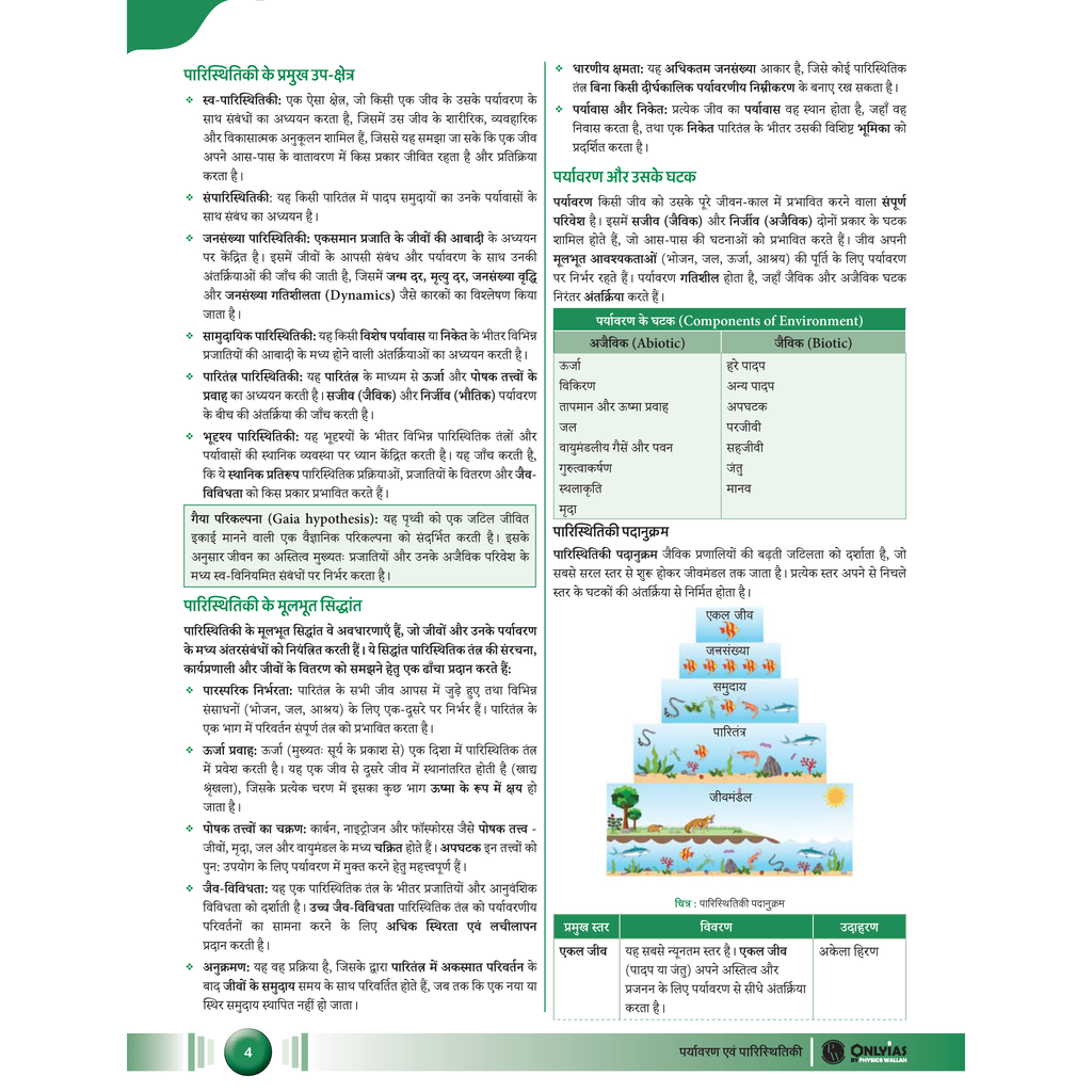 UPSC Prelims Specific Book For Environment (Hindi Edition) For Civil Services Exam 2026 | Covered Concept-Based Theory, Solved Examples, Flowcharts, Map Work & Practice Questions