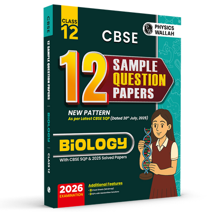 CBSE 12 Sample Question Papers Class 12 Biology For 2026 Board Exam (As Per Latest SQP Dated 30 July 2025) | 2025 Solved Paper, Mind Maps, Stepwise Marking