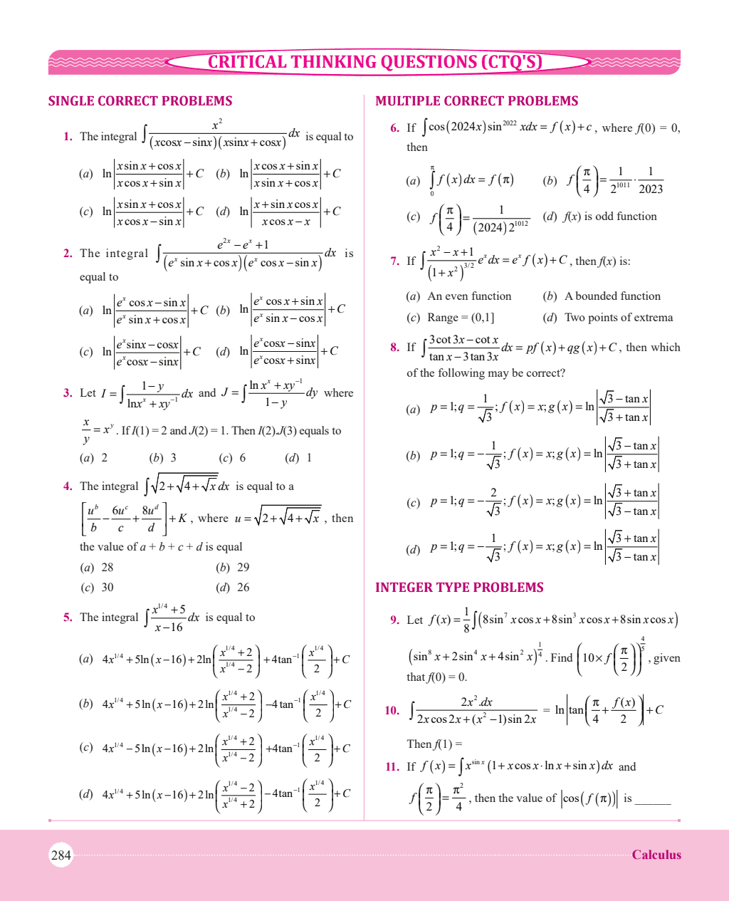 Calculus Core Fear No More Calculus Book By Sachin Jakhar For JEE Main & Advanced l Integral & Differential Calculus
