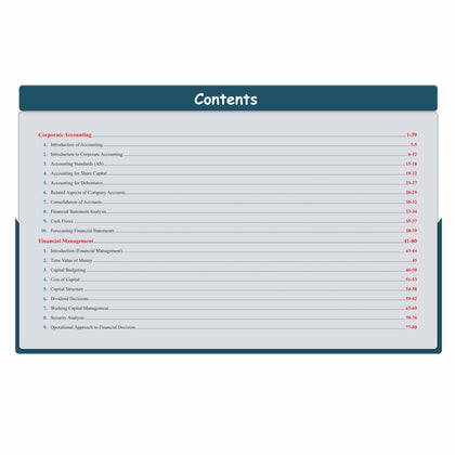 CS Executive Chart Books Quick Revision Guide Corporate Accounting and Financial Management (Module 1)