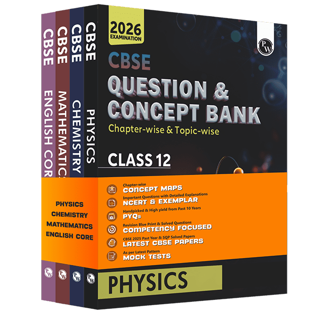 CBSE Question & Concept Bank (QCB) Class 12 Physics, Chemistry, Mathematics and English Combo Set of 4 Books Chapter-wise and Topic-wise Solved Questions For 2026 Exams
