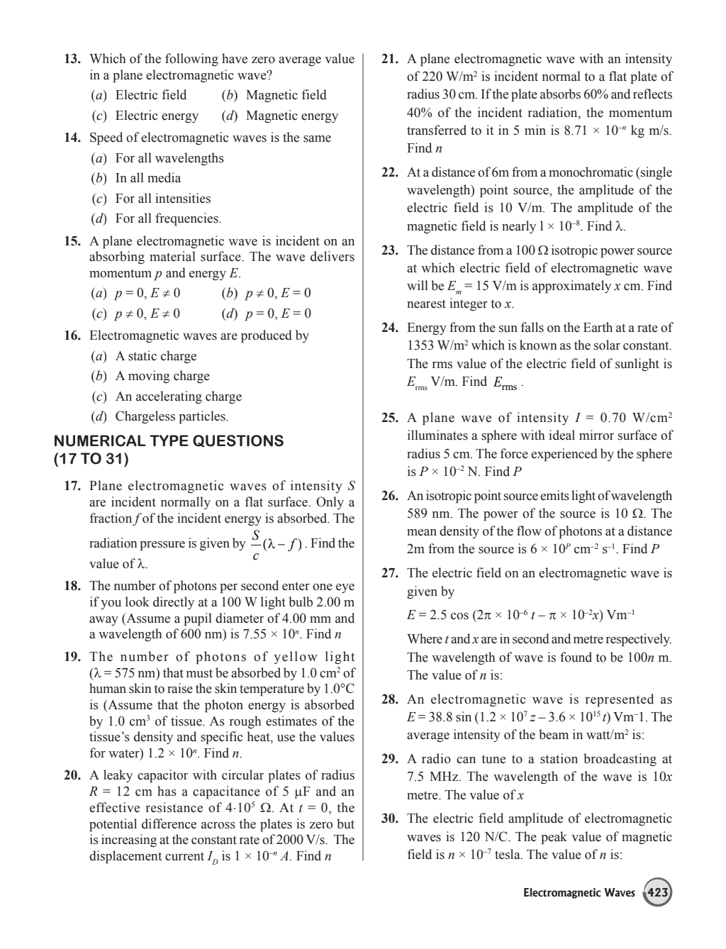 Brahmastra for JEE Advanced Physics Questions (JEE Advanced Ke Questions Ka Brahmastra) For 2024 Exam