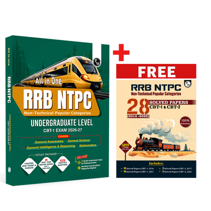 PW All in One RRB NTPC Undergraduate CBT-1 and 28 RRB NTPC PYQs (2022-2016) Combo Set of 2 Books For 2026-27 Exams l Chapterwise Theory, Short Tricks and Exercises l Past Year Papers (PYQs)