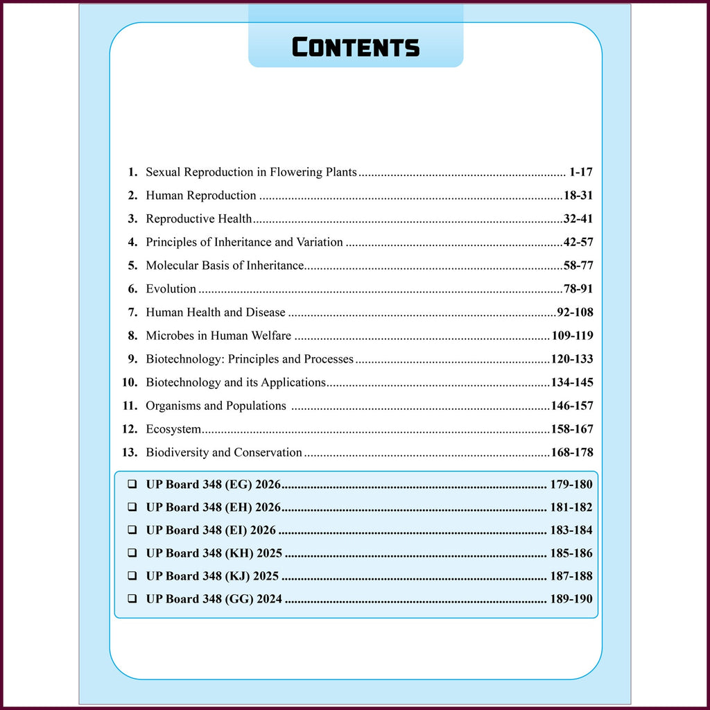 UP Board Class 12 Question Bank Biology Guru Mantra By Yogesh Sir For 2026-27 Exam | NEP 2020 | Chapter-wise Mind Maps with Previous Year Questions, NCERT Exemplar & Model Papers