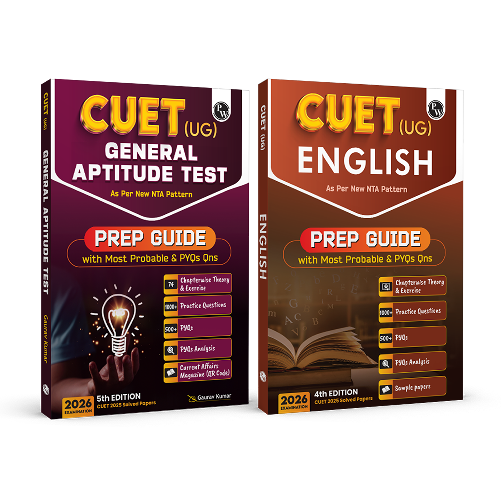 CUET (UG) General Aptitude Test & English Chapterwise & Topicwise Theory & Exercise with PYQ (2025-2022) | Most Probable Question Bank | Prep Guide | Mock Tests for Exam 2026