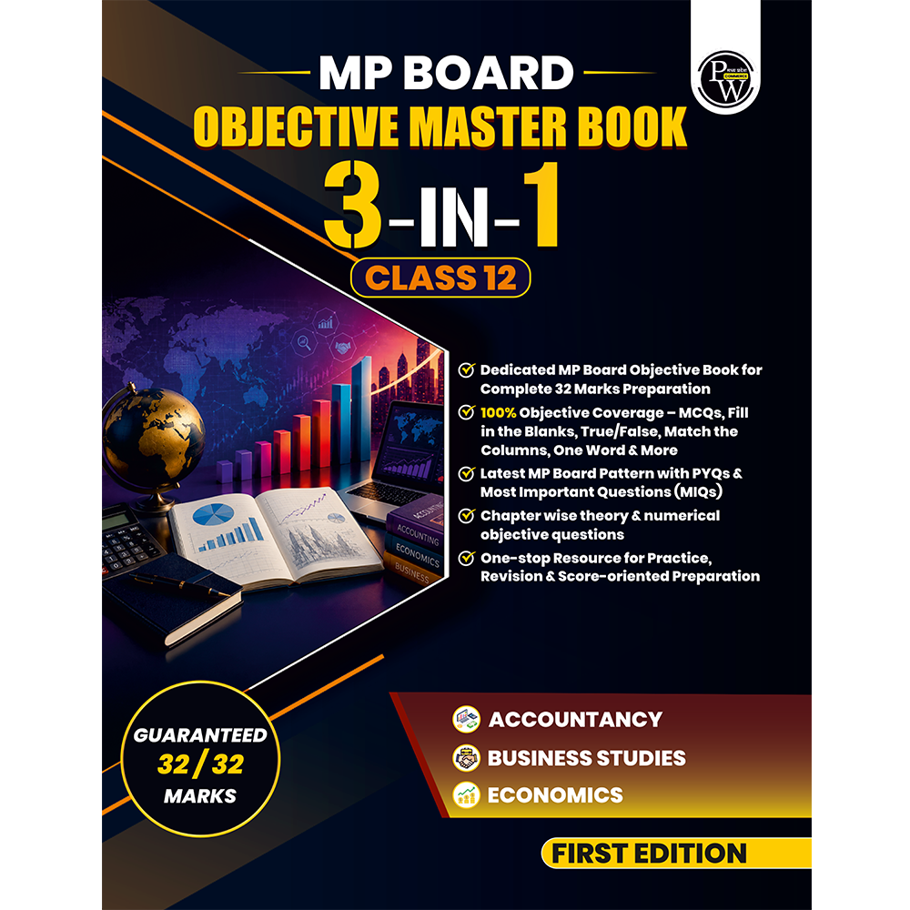 MP Board Commerce Objective Master Book Class 12 | Accountancy, Business Studies, Economics | Latest Pattern Chapterwise Theory with PYQs & Most Important Questions