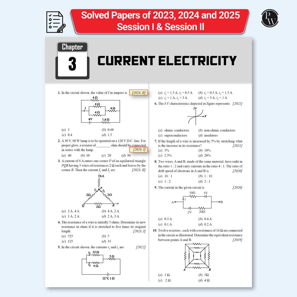 24 Chapterwise BITSAT Previous Solved Papers (2025-2005) with English and Logical Reasoning Preparation Notes | 21 Years PYQs | Physics, Chemistry & Mathematics For 2026 Exams