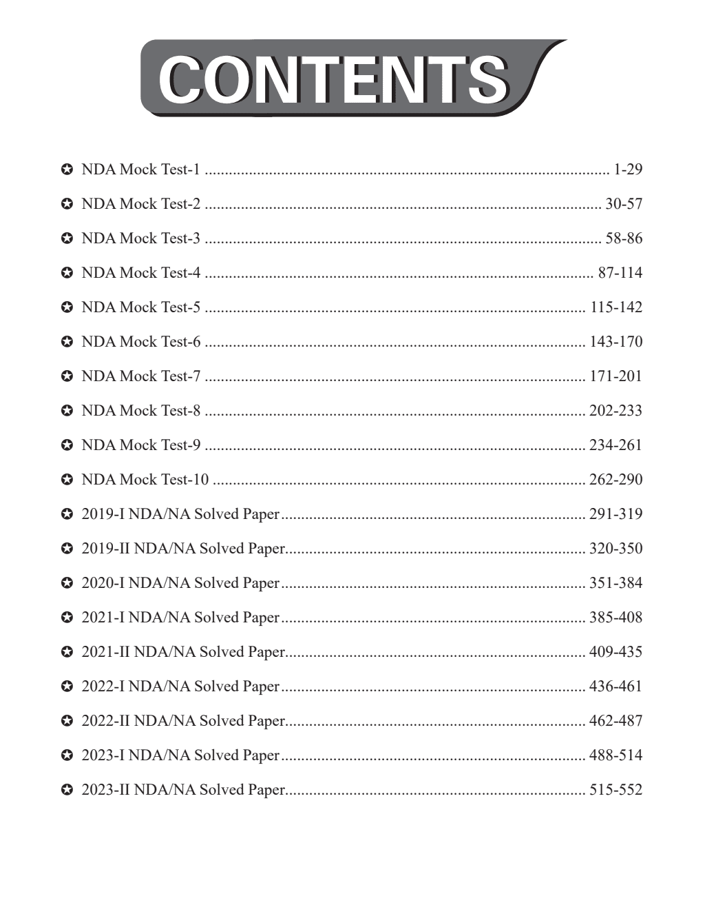 NDA/NA National Defence Academy Naval Academy Mathematics and General Ability -10 Mock Tests and 5 Previous Year Solved Papers 2019-2023 of Phase I and II with 20 OMR Sheets
