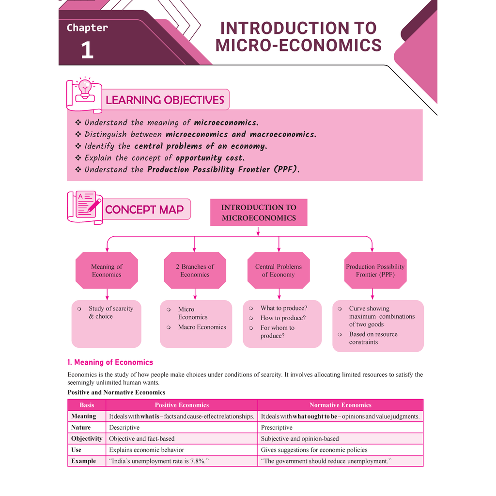 PW CBSE Question & Concept Bank (QCB) Class 11 Microeconomics & Statistics for Economics Combo Set of 2 Books Chapter-wise and Topic-wise Solved Questions For 2026 Exams