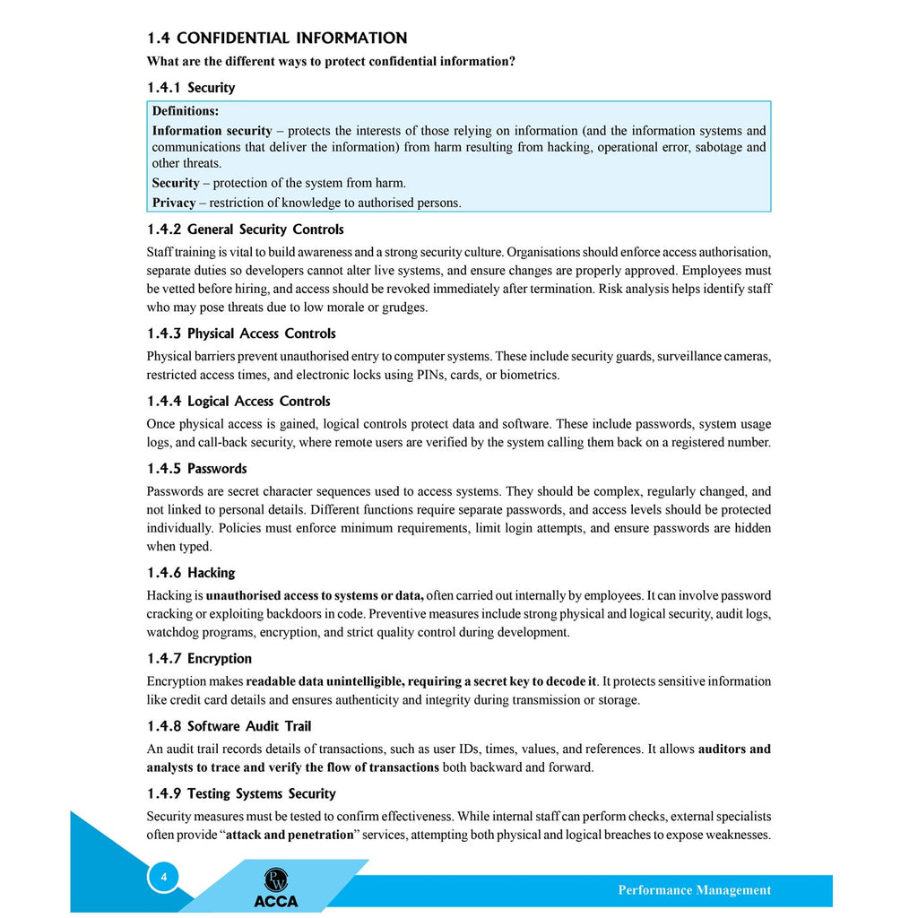 ACCA Performance Management (PM) 2.0 Concept Book + Question Bank Combo Set of 2 Modules