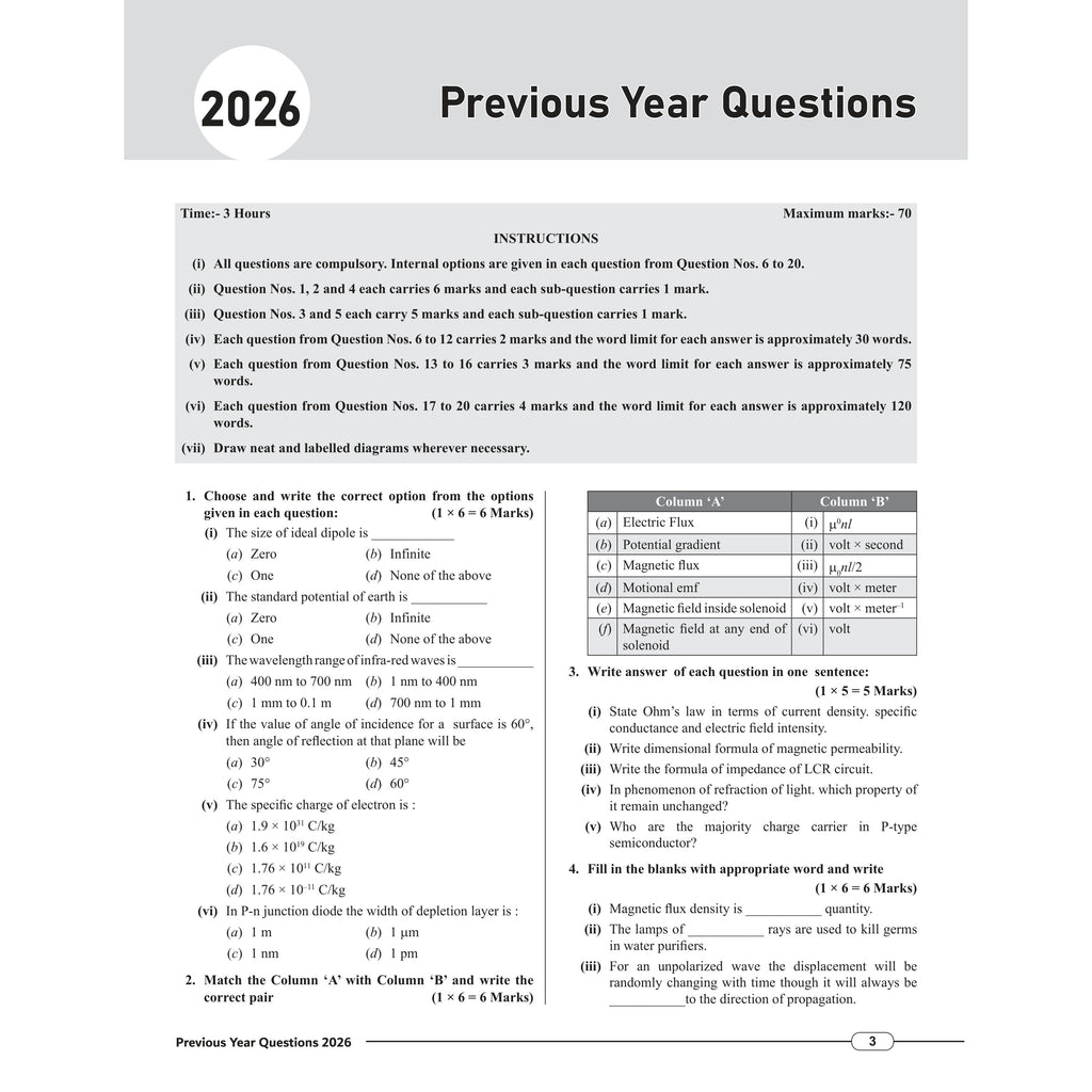 PW Class 12 MP Board Past 5 Years Solved Papers (2026-2022) For 2027 Exam Pattern (English Medium) | Physics, Chemistry, Biology, Maths, English, Hindi | Based on the Latest Exam Pattern