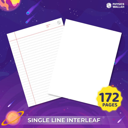 172 Pages Children Notebook Single Line (Interleaf)- Mars