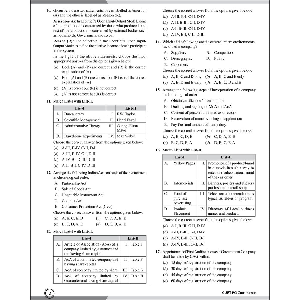 PW CUET PG Commerce PYQ 6 Years and Concept Theory Book (2026-2021) | Ideal for JMI, BHU, DU, & Other Central & Universities