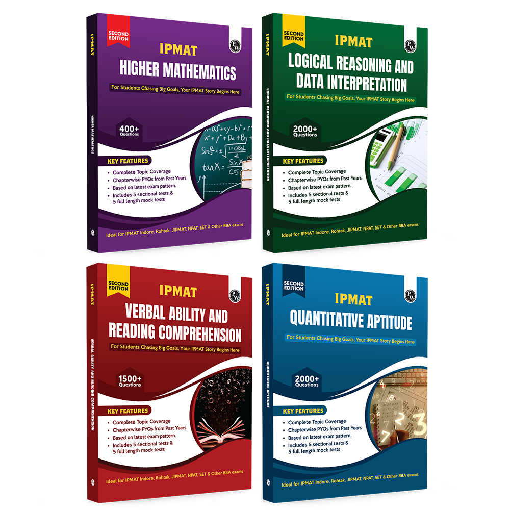 PW IPMAT Quantitative Aptitude, Verbal Ability and Reading, Logical Reasoning and Data Interpretation, Higher Mathematics Combo Set of 4 Books For IPMAT, JIPMAT, NPAT, SET & Other BBA Exams