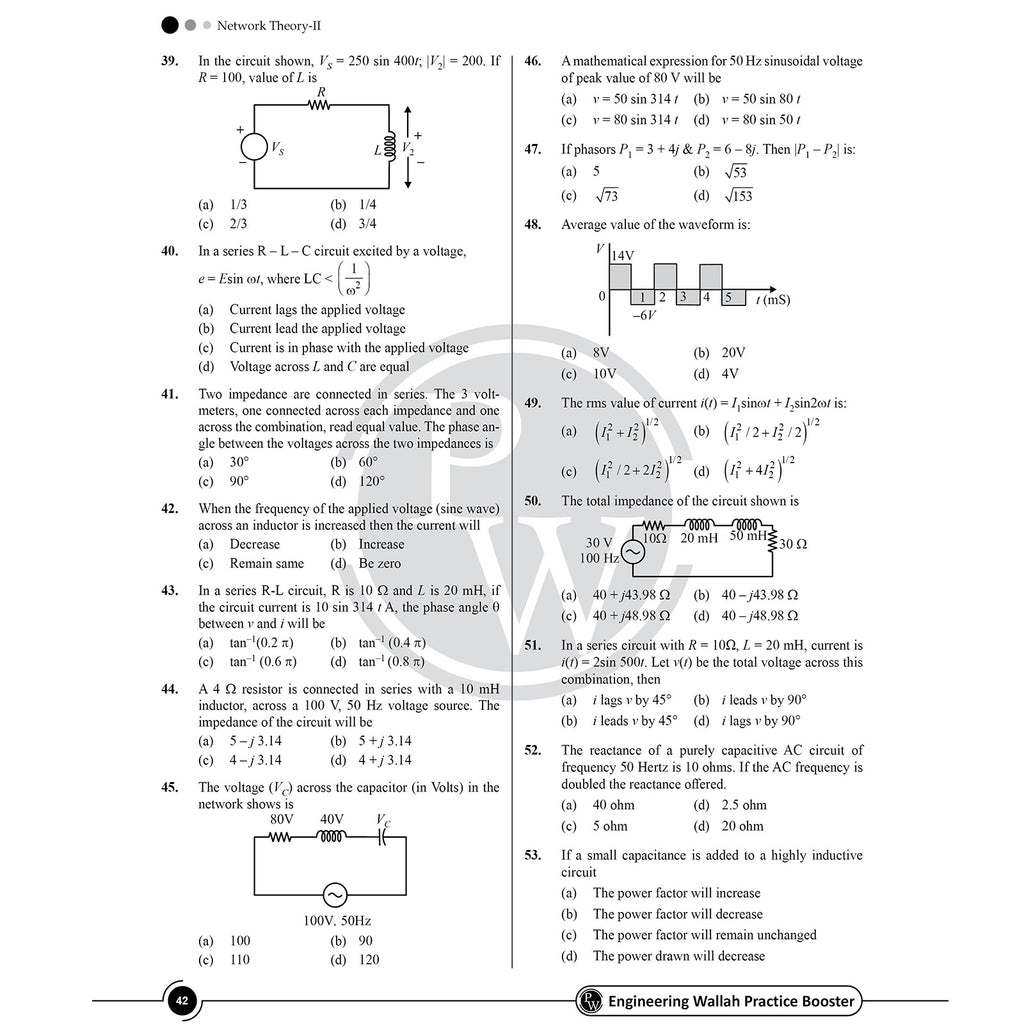 Engineers Wallah Practice Booster Electrical Engineering Volume 1 & 2 For All AE & JE Exams Combo Set of 2 Books | Chapterwise Solved PYQs | 5500+ Solved Questions