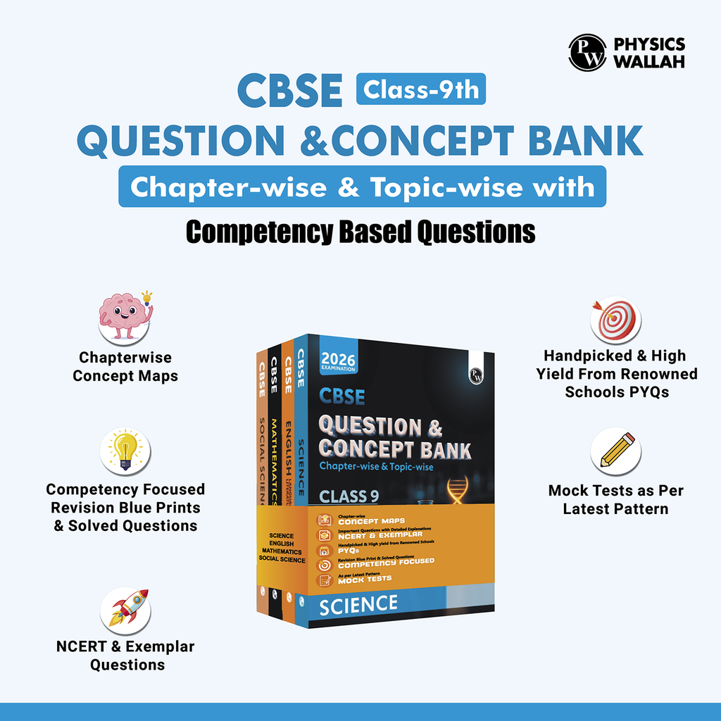CBSE Question & Concept Bank (QCB) Class 9 Science, Mathematics, Social Science, English Combo Set of 4 Books | Chapter-wise and Topic-wise Solved Questions For 2026 Exams