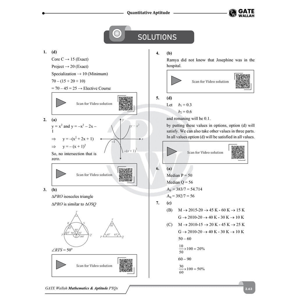 GATEWALLAH Electronics & Communication Engineering and Engineering Mathematics & General Aptitude Combo Set of 2 Topicwise Previous Years Questions with Video Solutions For 2027 Exams