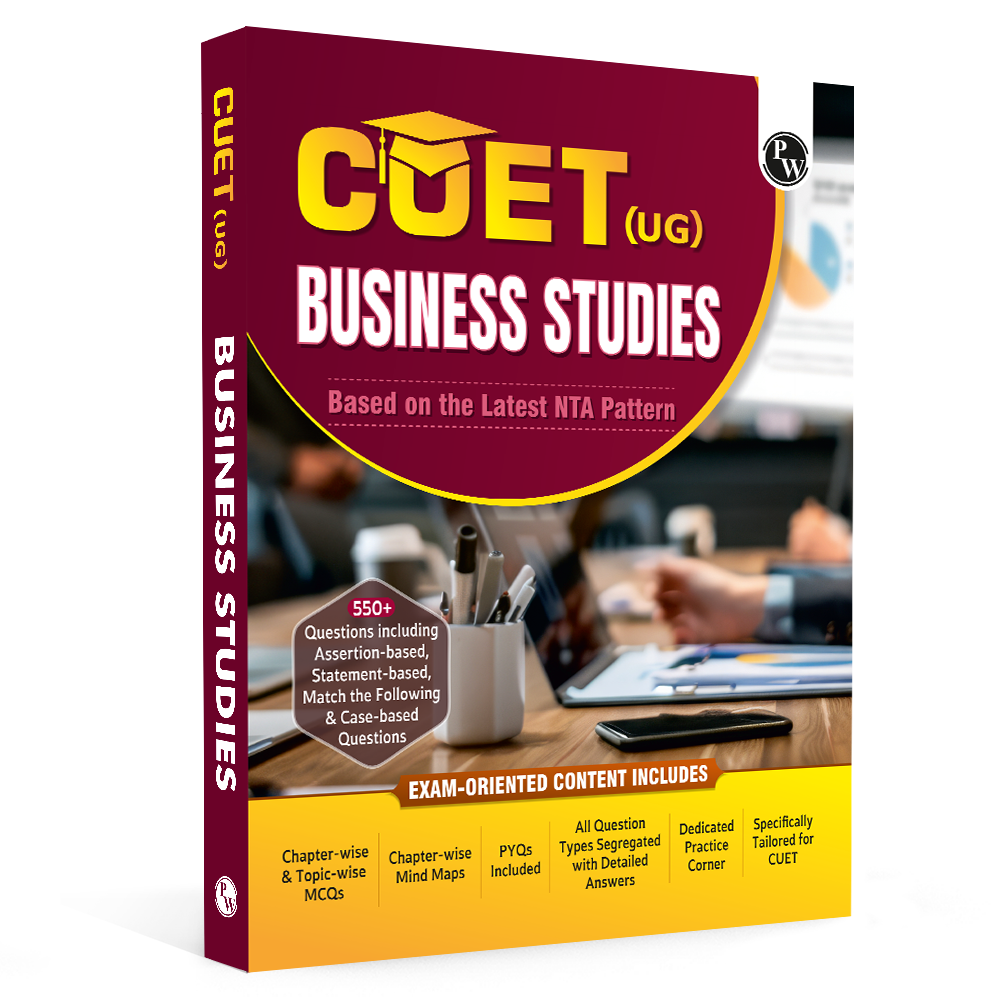 CUET (UG) Business Studies 2026 Chapterwise & Topicwise Question Bank with Past Year Questions PYQs and Mock Test | Mind Maps and Practice MCQs