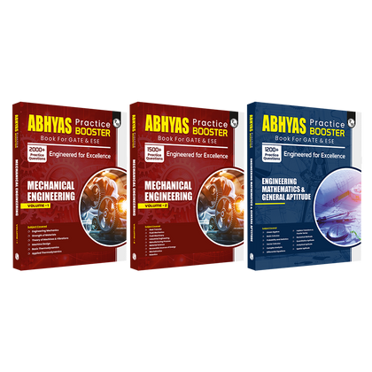GATE Abhyas Practice Booster For Mechanical  Engineering Vol 1 & 2 and Engineering Mathematics & General Aptitude Combo Set of 3 Books