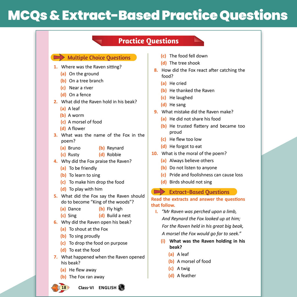 PW CBSE Class 6 New NCERT English Poorvi Concept & Question Bank For 2026-27 Exam | Literature Chapterwise Summary & Key Concepts, Practice Questions, Chapter-End Exercise with Solutions
