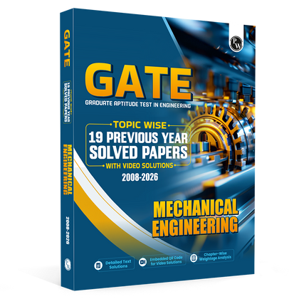 GATEWALLAH Mechanical Engineering Topicwise Previous Year Solved Papers (2026 - 2008) with Video Solutions For 2027 Exams | Detailed Text Solutions