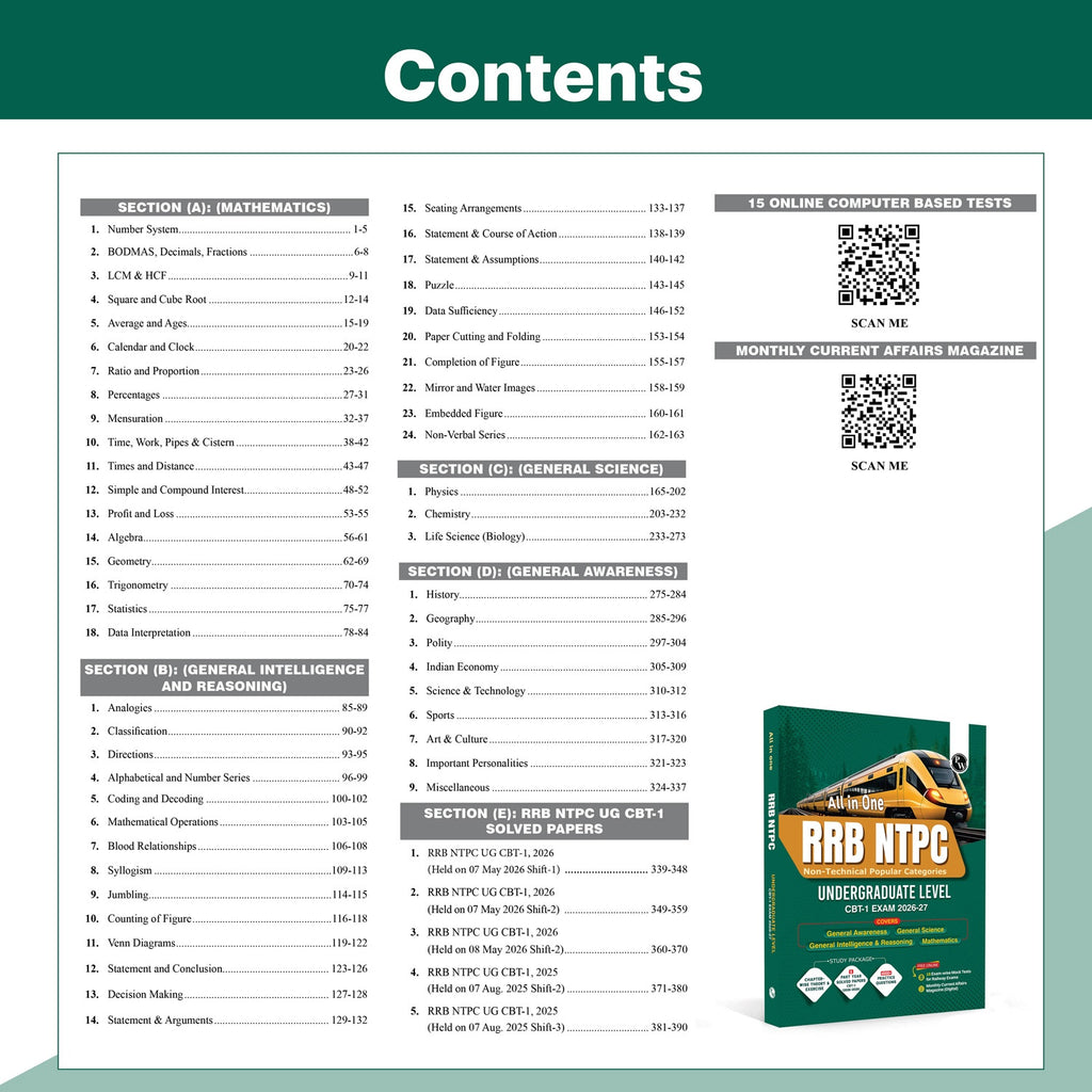 PW All in One RRB NTPC Undergraduate CBT-1 and 28 RRB NTPC PYQs (2022-2016) Combo Set of 2 Books For 2026-27 Exams l Chapterwise Theory, Short Tricks and Exercises l Past Year Papers (PYQs)