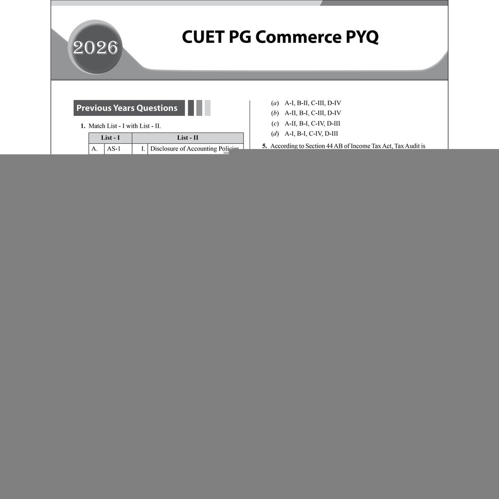 PW CUET PG Commerce PYQ 6 Years and Concept Theory Book (2026-2021) | Ideal for JMI, BHU, DU, & Other Central & Universities