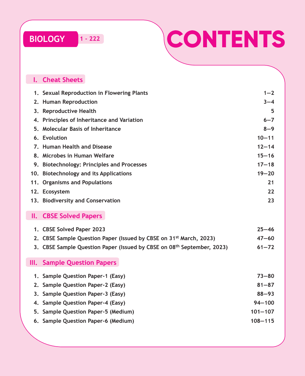 CBSE 15 Sample Question Papers Class 12 Biology for 2024 Exam (Mock Test Paper) Adhering to Competency - Based Learning | Embedded Videos and Cheat Sheet for Revision | PYQ 2023 Solved Paper
