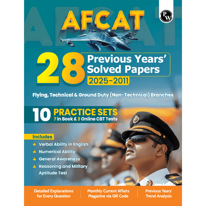 28 AFCAT Previous Years Solved Papers (2025 - 2011) For Flying, Technical & Ground Duty (Non-Technical) Branches For 2025-26 Exam | Previous Year Questions | PYQs | Fully Solved