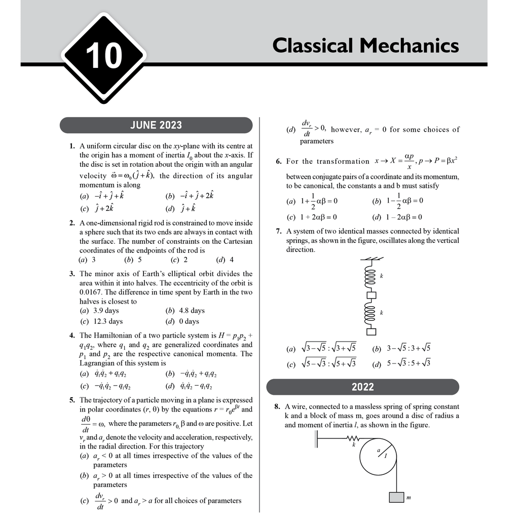 CSIR - NET Recap Physical Sciences Chapterwise and Yearwise Previous Years Solved Papers (PYQ) Latest 2015 June 24 Exam Questions Covered l TIFR, JEST, GATE and IIT JAM Exams