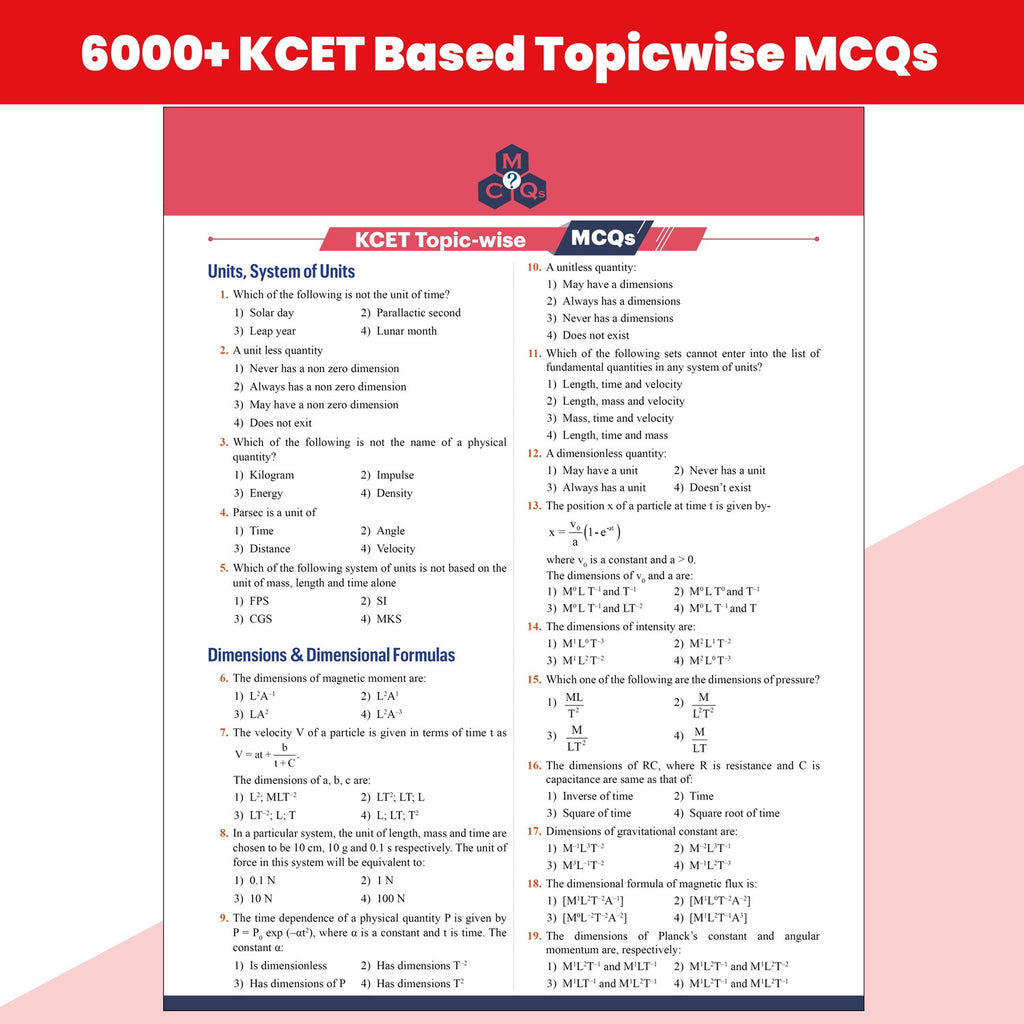 Karnataka CET (KCET) Objective NCERT Punch Physics, Chemistry and Biology Combo Set of 3 Books For KCET 2027 Exam l Topicwise Theory with 11200+ MCQs | KCET 10 Years PYQs and Mock Tests
