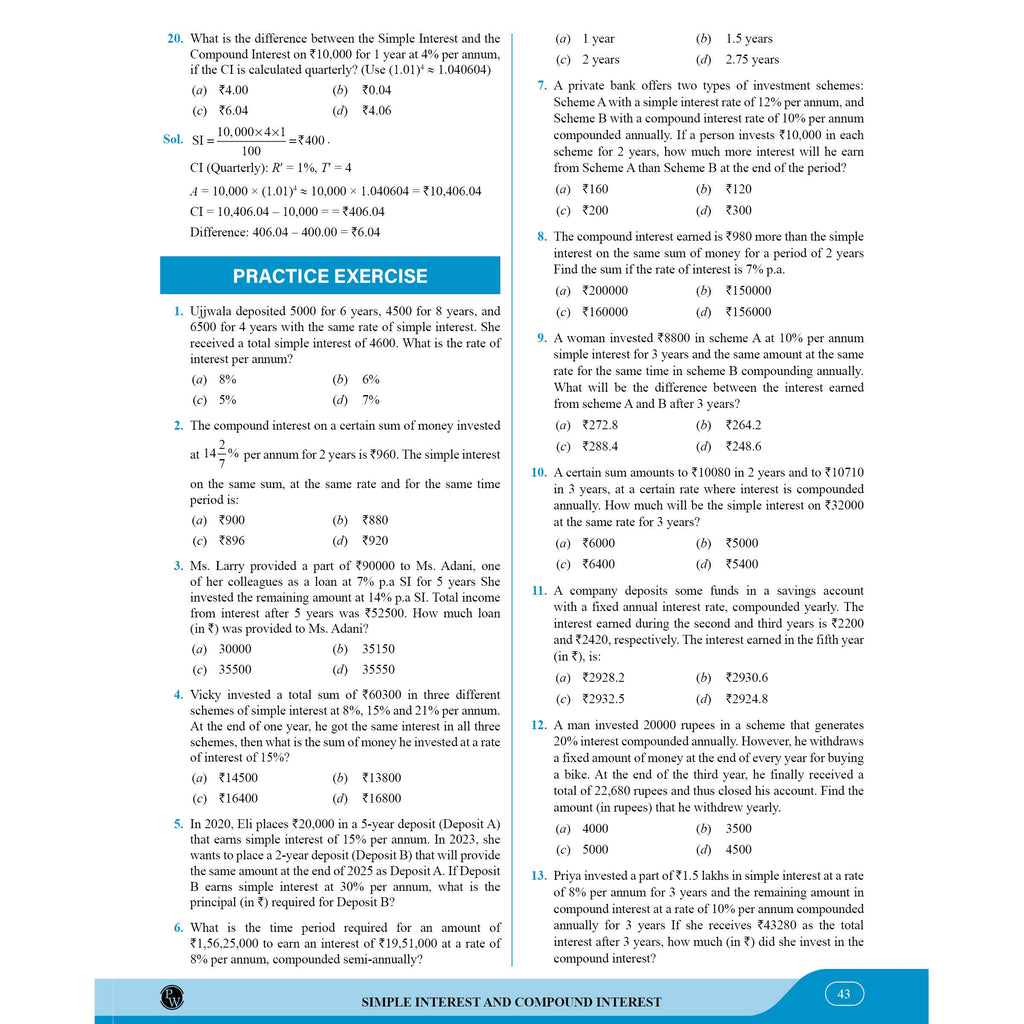PW IPMAT Quantitative Aptitude Book | Topicwise Coverage | Chapterwise PYQs | 2000+ Questions | 5 Sectional Tests & 5 Full Mock Tests For IPMAT, JIPMAT, NPAT, SET & Other BBA Exams "