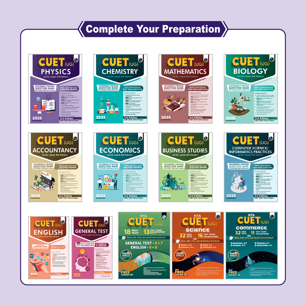 NTA CUET UG Humanities Mock Test & Past Year Papers Combined (Political Science, Economics, Geography, History) For 2025 Exams | Based on Latest CUET UG Guidelines