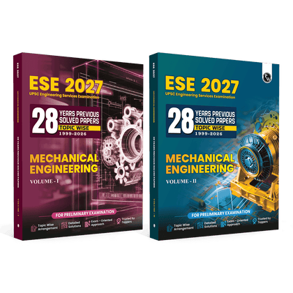 PW UPSC ESE 2027 Topicwise 28 Previous Years Solved Questions Mechanical Engineering Preliminary Examination Volume 1 & 2 Combo Set of 2 Books