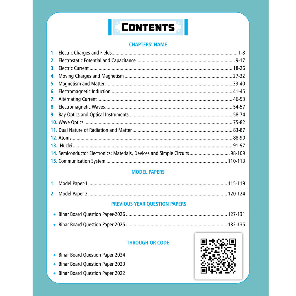 Bihar Board Class 12 Question Bank Physics JEET Guess Papers & Question Bank By Abhishek Raj For 2026-27 Exam | Chapterwise Mind Maps & Previous 10 Years Questions, Model Papers with OMR